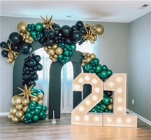 Open Arch wood backdrop set